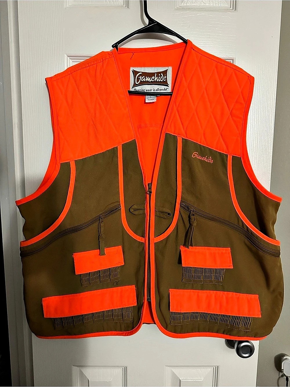 Gamehide Upland Men's Hunting Vest Orange & Brown Size Large